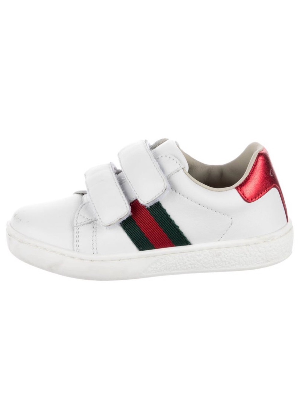 Authentic Gucci White Kids Velcro Sneakers size 2